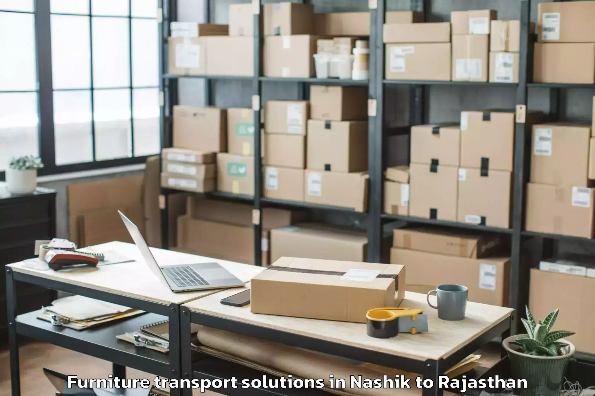 Get Nashik to Madanganj Kishangarh Furniture Transport Solutions